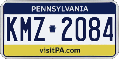 PA license plate KMZ2084