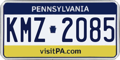 PA license plate KMZ2085