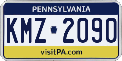 PA license plate KMZ2090