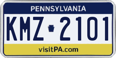 PA license plate KMZ2101