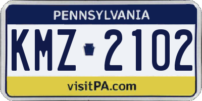 PA license plate KMZ2102
