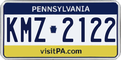 PA license plate KMZ2122