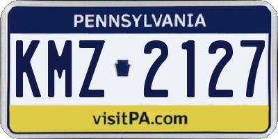 PA license plate KMZ2127