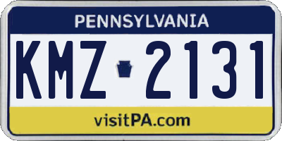 PA license plate KMZ2131