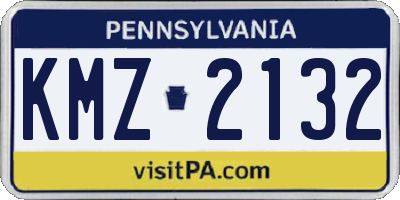 PA license plate KMZ2132