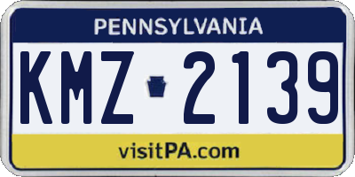 PA license plate KMZ2139