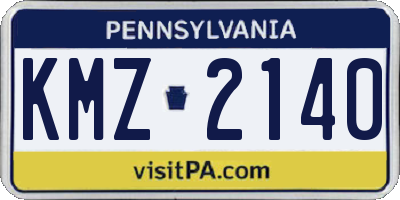 PA license plate KMZ2140