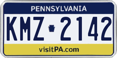 PA license plate KMZ2142