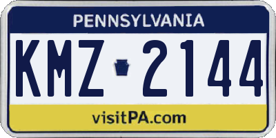 PA license plate KMZ2144