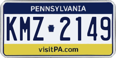 PA license plate KMZ2149