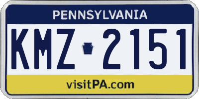PA license plate KMZ2151