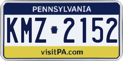 PA license plate KMZ2152