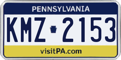 PA license plate KMZ2153