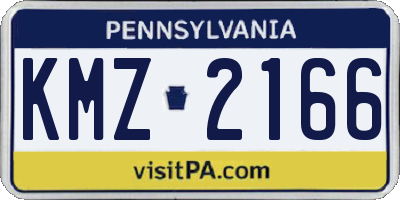 PA license plate KMZ2166
