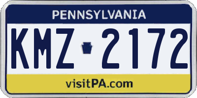 PA license plate KMZ2172