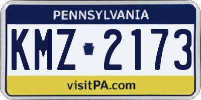PA license plate KMZ2173