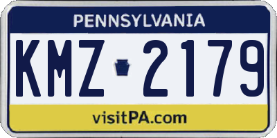 PA license plate KMZ2179