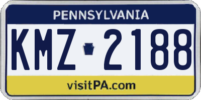 PA license plate KMZ2188