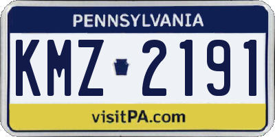 PA license plate KMZ2191