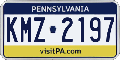 PA license plate KMZ2197