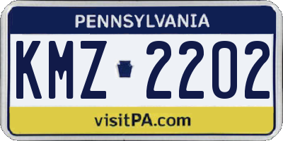 PA license plate KMZ2202