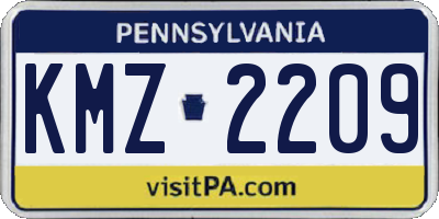 PA license plate KMZ2209