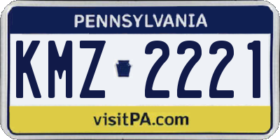 PA license plate KMZ2221