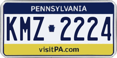PA license plate KMZ2224