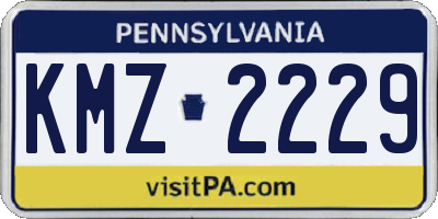 PA license plate KMZ2229