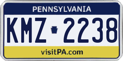 PA license plate KMZ2238