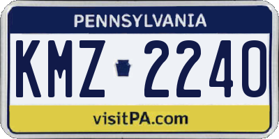 PA license plate KMZ2240