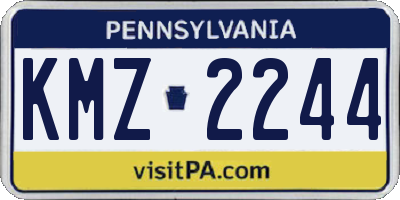 PA license plate KMZ2244