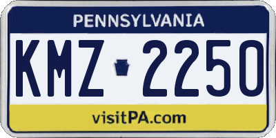 PA license plate KMZ2250