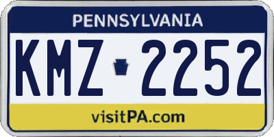 PA license plate KMZ2252