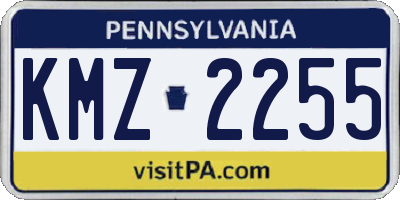 PA license plate KMZ2255