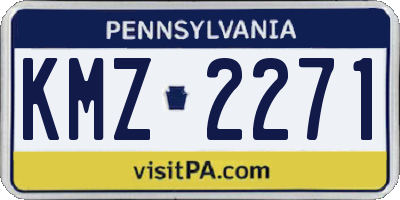 PA license plate KMZ2271