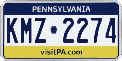 PA license plate KMZ2274
