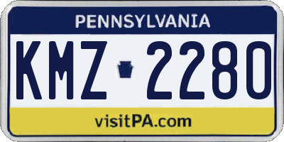 PA license plate KMZ2280