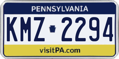PA license plate KMZ2294