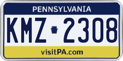 PA license plate KMZ2308