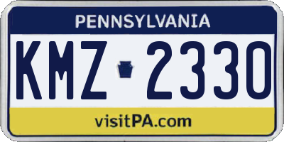 PA license plate KMZ2330