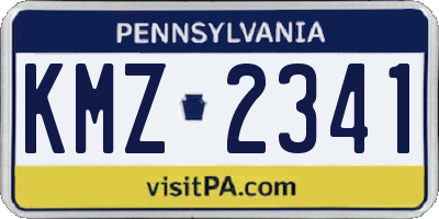 PA license plate KMZ2341
