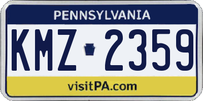 PA license plate KMZ2359