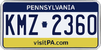 PA license plate KMZ2360