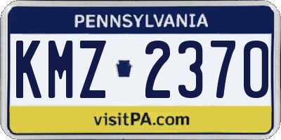 PA license plate KMZ2370