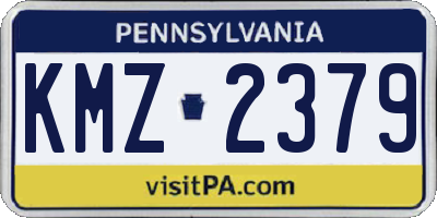 PA license plate KMZ2379