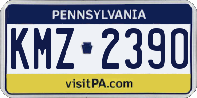 PA license plate KMZ2390