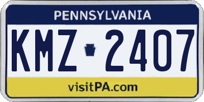 PA license plate KMZ2407