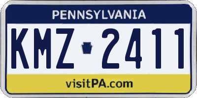 PA license plate KMZ2411
