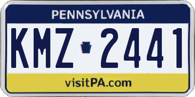 PA license plate KMZ2441